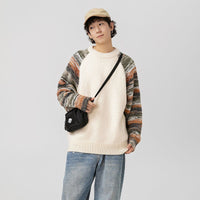 Lazy Round Neck Loose Knitted Top For Couples