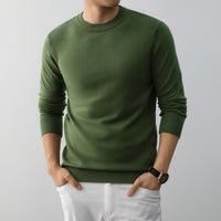Mens Stylish And Minimalist Crew-neck Knit Sweater