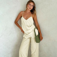 Fashionable Casual Set Sexy Camisole And Chic Straight-leg Trousers