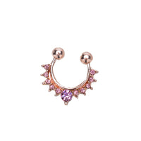 No Holes For Body Piercing With Alloy Diamond False Nose Ring