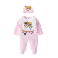 Newborn Printed Bear One-piece Romper