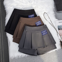 Real Shot Retro Hot Girl Pleated Skirt