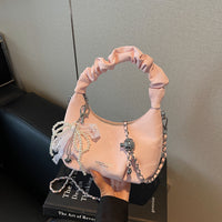 Wild Chain Crossbody Bag Exquisite Pleated