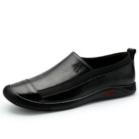 Spring And Autumn New First Layer Leather Case Foot Lazy One Pedal Leather Shoes Driver's Soft Shoes