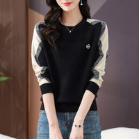 Knitted Long-sleeved Women's Base Layer Stylish Top