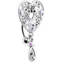 Love Wings Navel Ring Reverse Upside Down