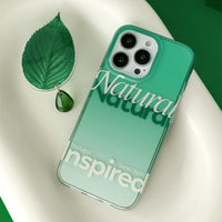 Phone Case Leaf Gradient Green Bracket