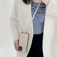 Lychee Pattern Card Holder Phone Case Envelope Diagonal Card