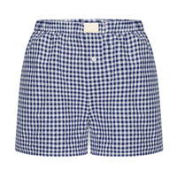 Women's Casual Plaid Cotton Arrow Pants Loose Four-corner Button Shorts