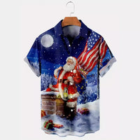 European And American Christmas Plus Size Men's 3D Shirt