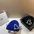 Fall Winter Fashion Heart Knitted Warm Ear Protection Hat