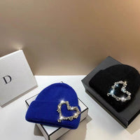 Fall Winter Fashion Heart Knitted Warm Ear Protection Hat