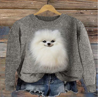 Needle Digital Printing 3D Round Neck Sweater Street Comfortable