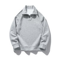 Fleece-lined Half Zipper Polo Shirt Sweater