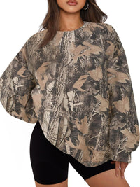 3D Digital Printing Women's Trendy Round Neck Sweater