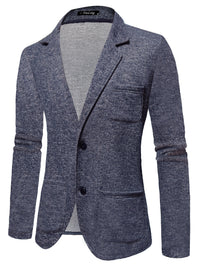 Plus Size Men's Thin Elastic Knitted Suit
