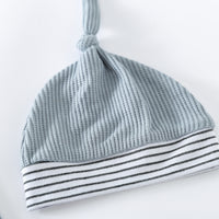 Non-hooded Striped Cotton Blue Pullover Blouse And Pants
