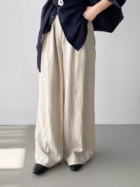 Two-piece Relaxed-fit Casual Pants Set For Women Straight-leg Pants For Women