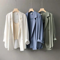Lightweight British-Style Loose-Fit Korean-Style Sun-Protective Blazer