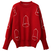 Women's Loose Top Student Cute Red Sweater