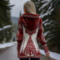 Flannel 3D Printed Fashionable Warm Zipper Hoodie