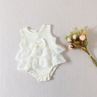 Girls' Princess Sleeveless Lace Jumpsuit