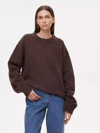Ladies New Autumn And Winter Loose Round Neck Sweater
