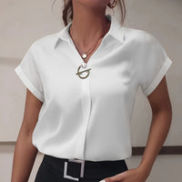 Loose Casual Short-sleeved Shirt Drop-shoulder Sleeve Shirt