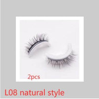 Reusable 3D Mink Lashes Natural False Eyelashes Self Adhesive Fake Glue Free Makeup Eyelash Extension Silk
