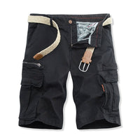 Overalls Men's Foreign Trade Wholesale New Casual Pants Men's Solid Color Multi-pocket Plus Size Fifth Pants