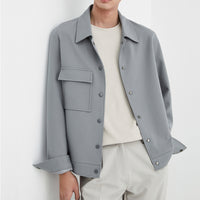 Polo Collar Jacket New Casual Korean Fashion Loose Blouson