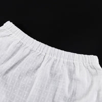 Cotton V-neck Flutter Sleeve Top And Trousers Loose Two-piece Casual Set