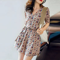 Fashion Personality Chiffon Jumpsuit Women's Five-point Pants