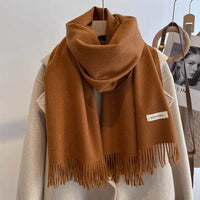 Women's Solid Color Scarf Winter All-matching High-grade Shawl