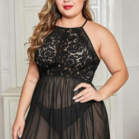 Fat Woman Temptation Plus Size Lace Nightdress