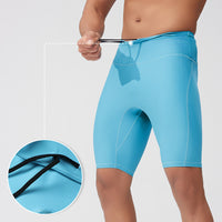 Men's And Women's Same High Elastic Multi-pocket High Waist Compression Shorts