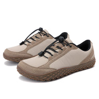 Men's Suede Leather Hiking Shoes Wide Toe Outdoor