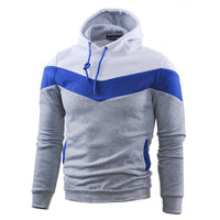 Stitching Sports Drawstring Long-sleeved Casual Men's Hoodie