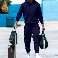 Men's Loose-Fit Two-Piece Sports Sweatshirt Set