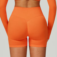 Seamless Yoga Contrast Color Binding High Waist Tight Shorts