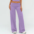 Relaxed-fit Fold-over-waist Wide-leg Sweatpants