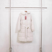 Over The Knee Hood Fur Collar Thickened Warm Cotton Coat