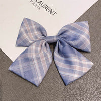 Girl's Plaid Bow Hairpin
