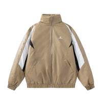 Men's Color Matching Motorcycle Cotton-padded Coat