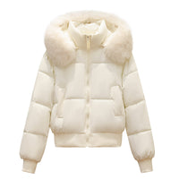Big Fur Collar Hooded Thickened Warm And Loose Coat