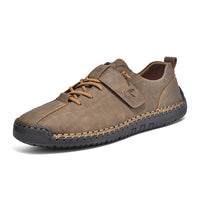 Large-size Mens Short Boots With Hand-stitched Detailing