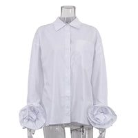 Stitching Flower Long Sleeve Shirt