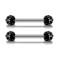 Stainless Steel Studded Tongue Nail Breast