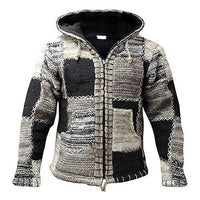 Hooded Sweater Brown Lining Cotton-padded Jacket