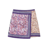 Women's High Waist Skirt With Lens Inlay